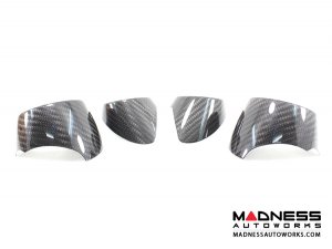 Alfa Romeo Giulia Interior Air Vent Cover Trim Kit - Carbon Fiber - Front + Rear - Set of 4 